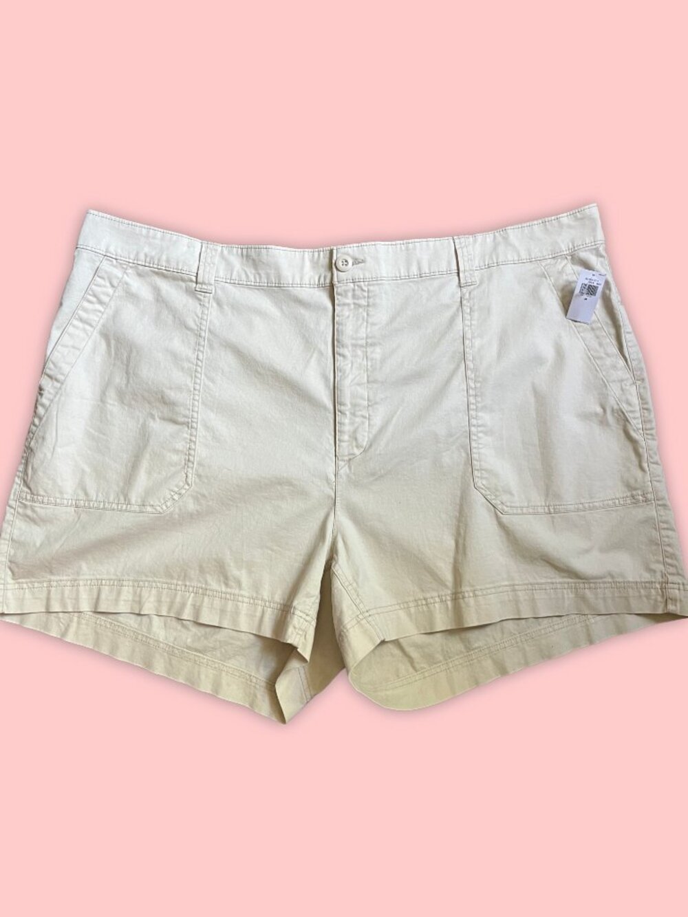 Old Navy High-Waisted OG Chino Shorts Beige Cream Women's Size 3X NWT